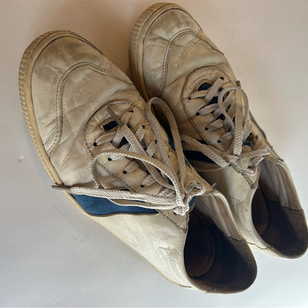 Sawa Men's White and Blue Sneakers, Made in Africa